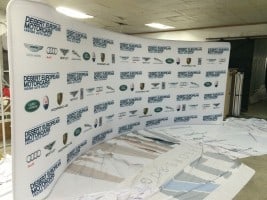 Step and Repeat Curve Backdrop Display