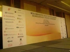BCA 30 x 10ft stage backdrop printing