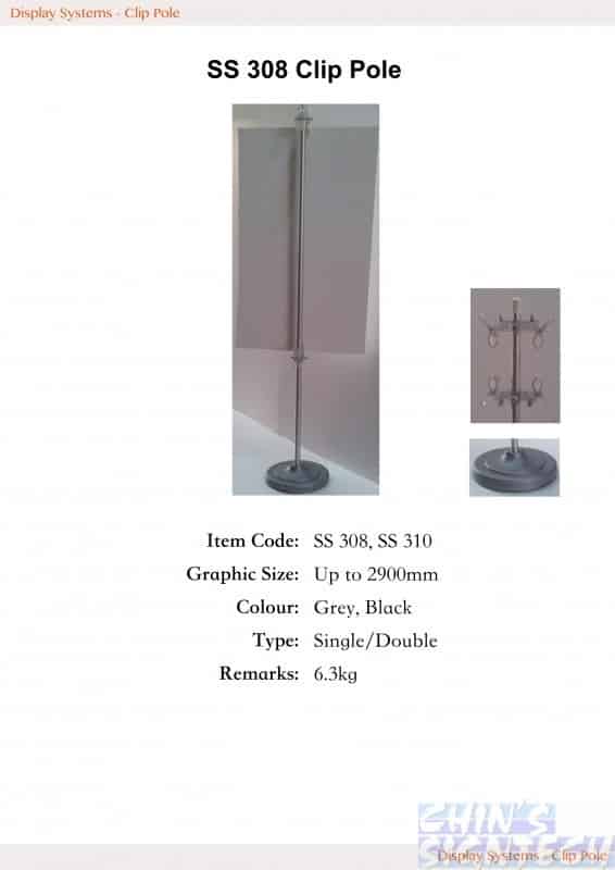 Portable Clip Pole display Stands