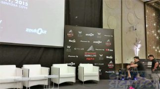 Disposable Foam Board Backdrop for Zoukout at Sentosa W Hotel stage