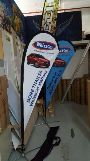 Double sided Small size Teardrop Bannerfor Car Sale promotion