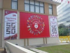 SG50 banners with installing