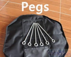 Pop Up A Frames compact carry bag and pegs for soft ground fitting
