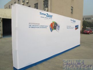 20ft Straight Velcro Fabric Pop Up Display - Outdoor