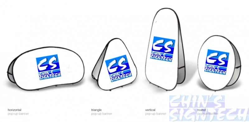 Different kind of shapes on A frame pop up display banner