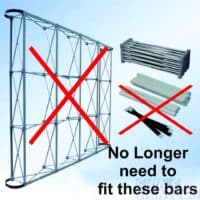 No need to fit metal strips on Pop out display