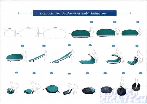 Pop up A frame banner assembling instructions