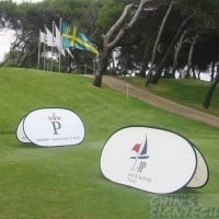 A frame pop up banner at Golf Course