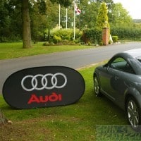 A frame pop out banner - jaguar audi Black