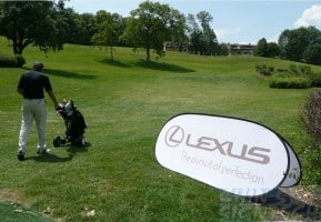 pop out banner display - lexus