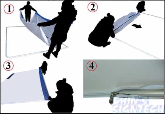 setting up tension fabric display setting up tension fabric display