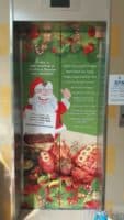 Removable Sticker pasting for lift for Xmas promotion