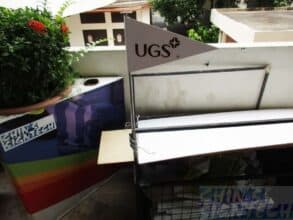 Telescopic tour guide pole - double sided printing