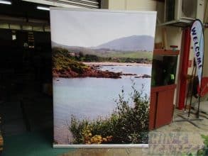 1.5 x 2m pull up banner-river