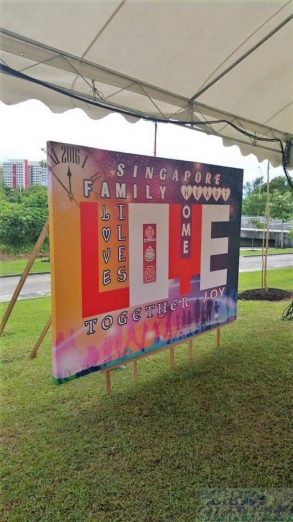 3 x 2m Backdrop for Countdown event at Sengkang Riverside Park
