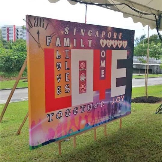 3 x 2m Backdrop for Countdown event at Sengkang Riverside Park