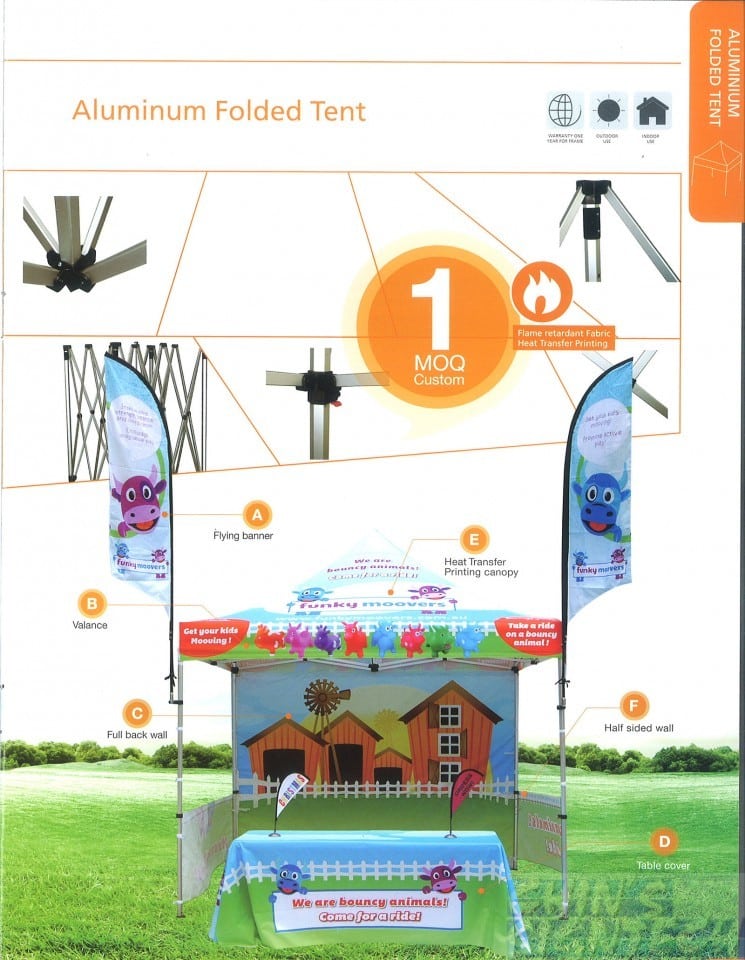 Aluminium foldable tents