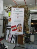 Clip pole banner with double sided PVC banners