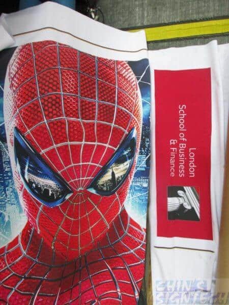 Fabric printing with Spiderman graphic