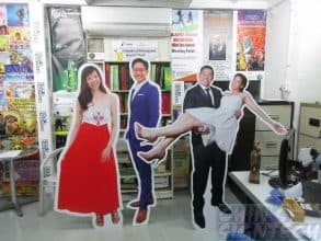 Life size human foam board standee
