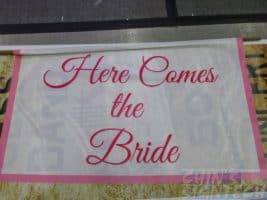 Satin printing for Here comes the bride