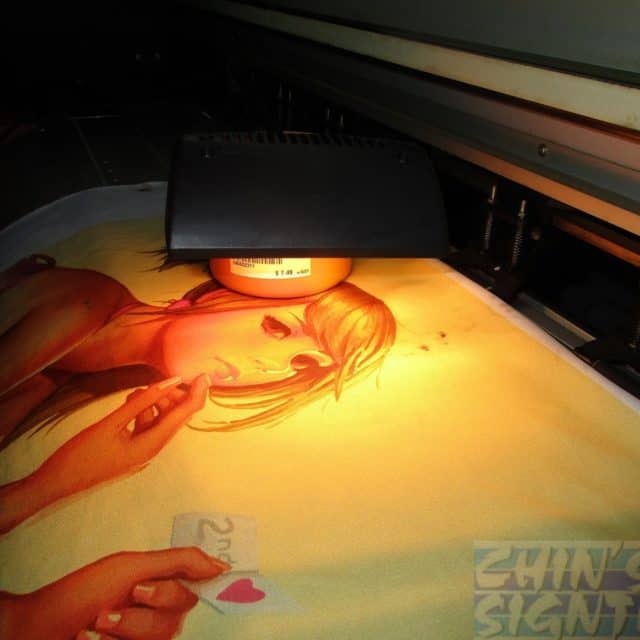 Spotlight shine near fabric Spotlight shine near fabric