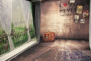 photography studio with custom background