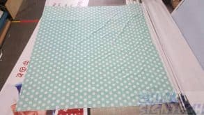 2.9 x 2.5m Photo booth backdrop with polka dot design printed on fabric
