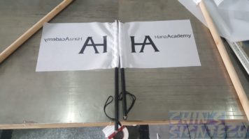 Tour guide Telescopic flag on polyester fabric