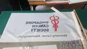 Singapore cancer society Flag - back view