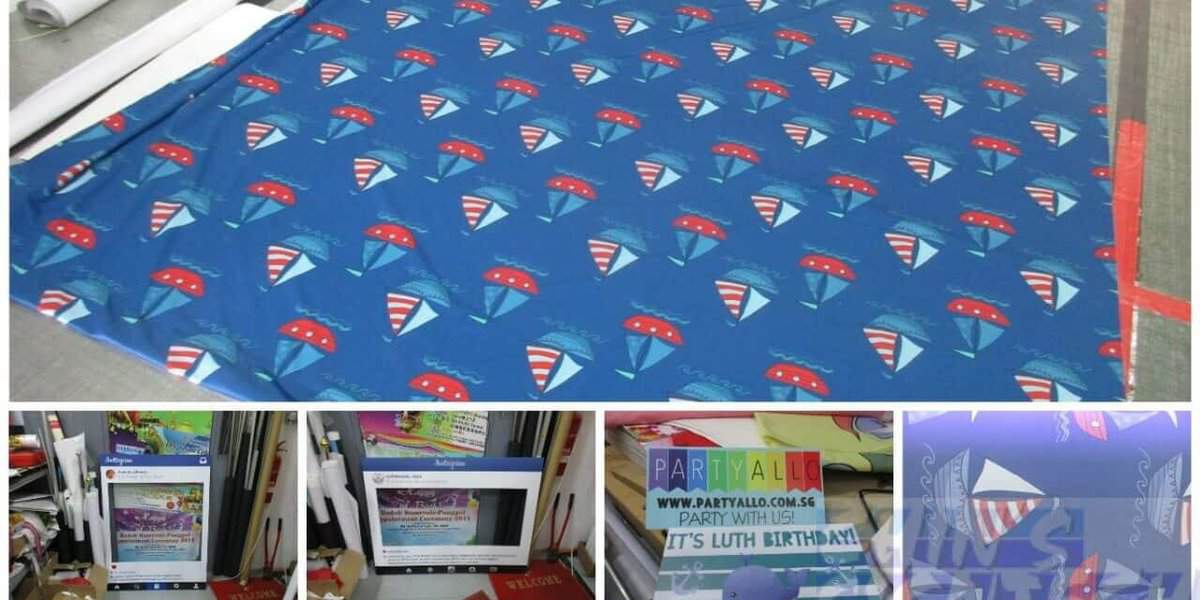 3 x 2.5m fabric printing with Nautical Theme for photo booth