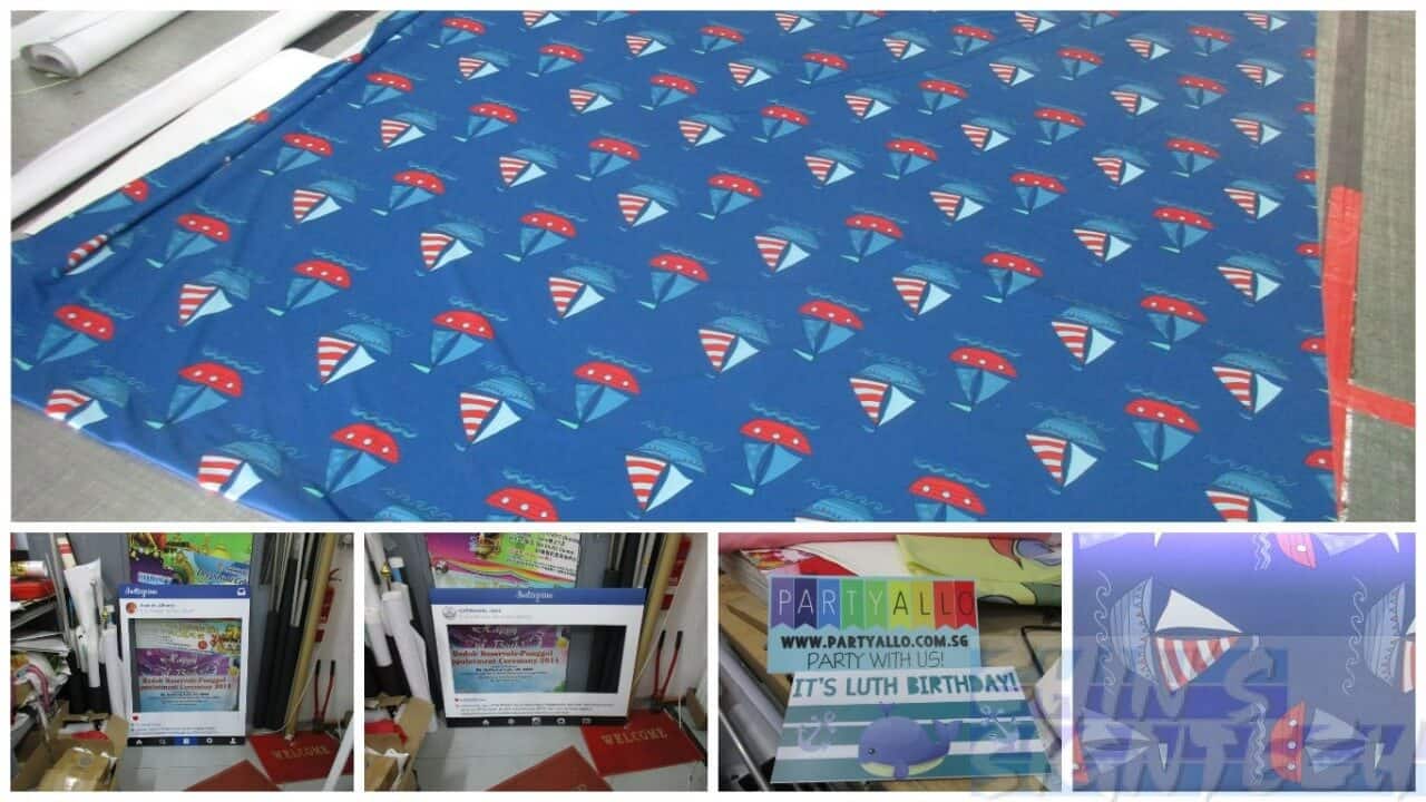 3 x 2.5m fabric printing with Nautical Theme for photo booth