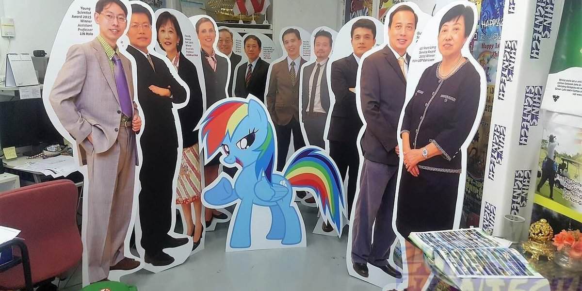NUS lecturers with Blue Little Pony