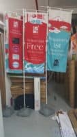 3m water base Japanese style flag pole with double sided printing
