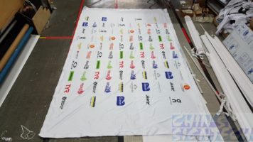 4 x 3 Velcro Fabric Pop Out Display - 3.7 x 2.3m printed at SIngapore