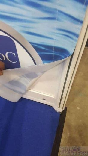 Velcro on exhibition panels