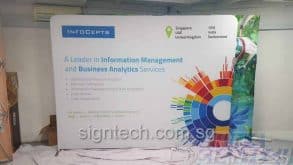 4 x 3 portable trade show displays for Infocept