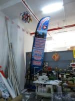4.7m Feather Flag for exhibition