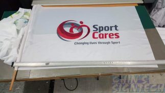 Dye Sublimation on Sport Cares - 1.5 x 1m Polyester Flag