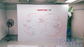 Fabric Pop Out Display - - MAPFRE - Straight 3 x 2.25m