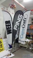 Medium size feather flag and Teadrop Banner
