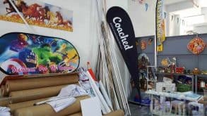 Medium size Teardrop banner 3.3m tall - Coached