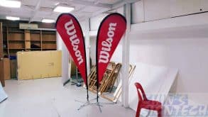 Teardrop banner For Wilson brand - Small size 2.2m