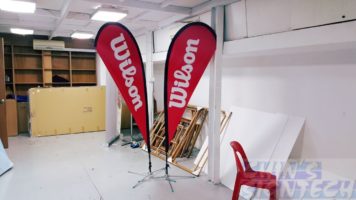 Teardrop banner For Wilson brand - Small size 2.2m