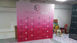2.25 x 2.25m Fabric Pop Up display for STYLECONASIA