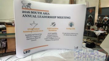 3 x 2.25m Tension Fabric Display for LEO