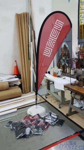 2.2m Teardrop with waterbase - single sided