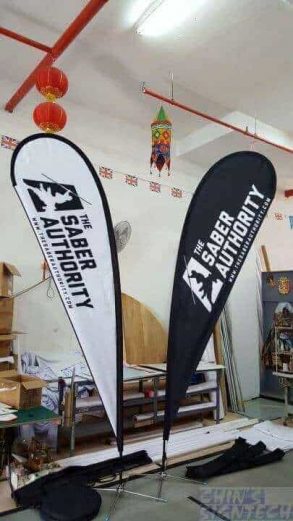 3.3m teardrop banner -Medium size for Sabre Authority