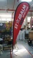 3.3m teardrop banner - Starbalm Sport Care - Red