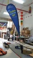4.6m teardrop banner - Active Blue